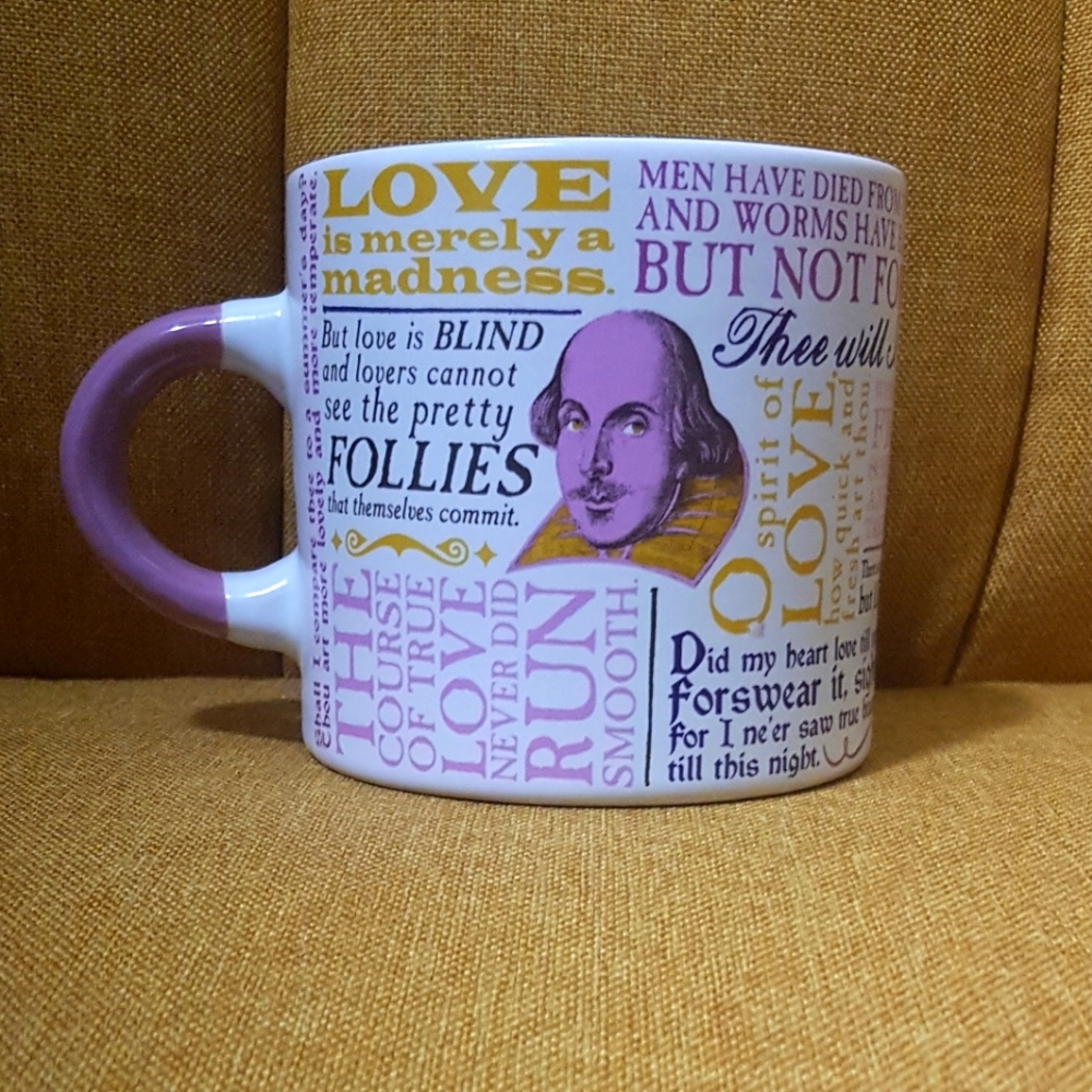 NIB Shakespearean Love Quotes Mug